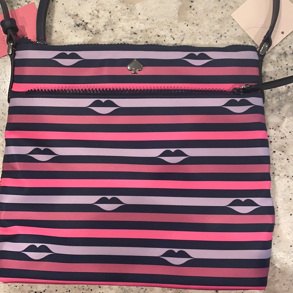 Kate spade crossbody. Lip print